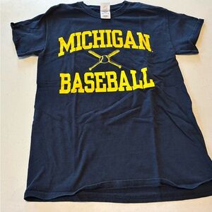 Michigan Baseball Navy Blue T-Shirt